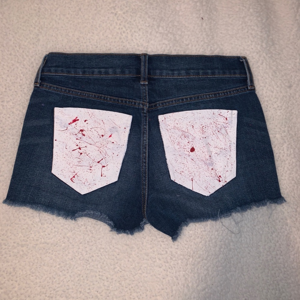 painted jean shorts